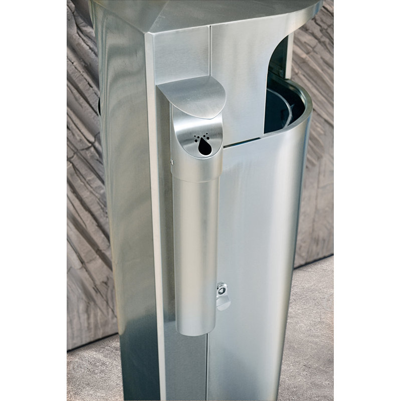 Leafview Steel Open Trash Can, 40 G