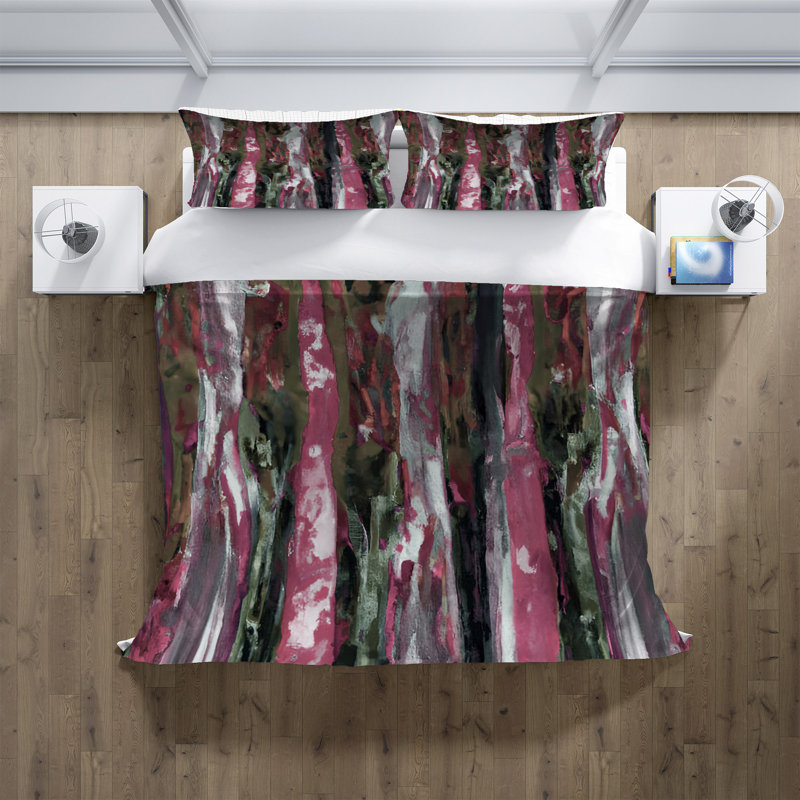 Polyester Abstract Duvet Cover, King Duvet Cover + 2 King Shams