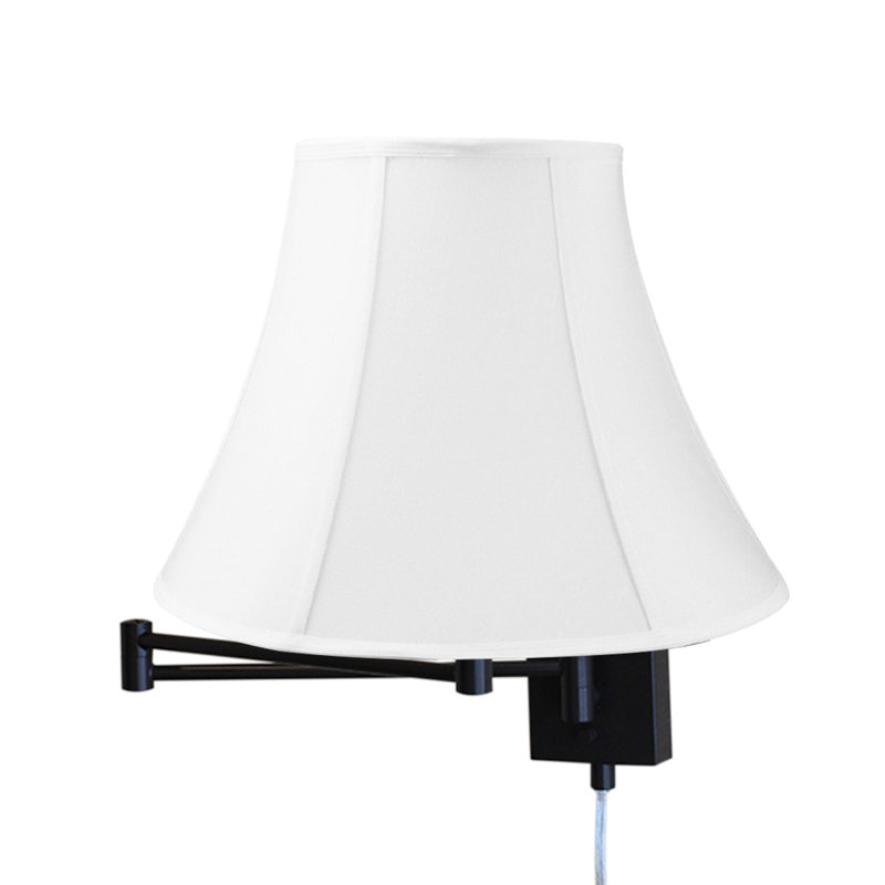 Cleaton Plug-in Swing Arm Sconce, White