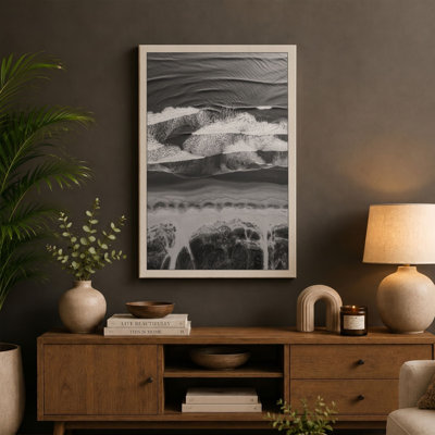 Waves Breaking Coastal - Wrapped Canvas