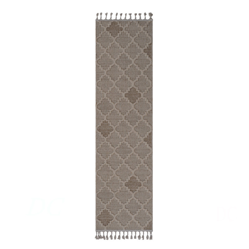 Guros Collection 2X8 Trellis Indoor / Outdoor Runner Rug, Runner 2'2" x 8'