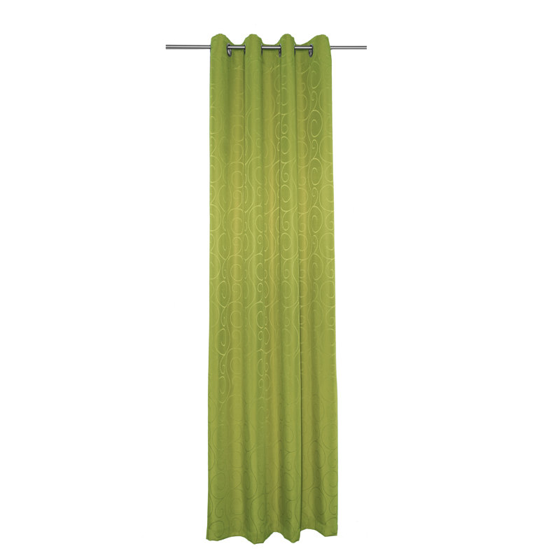 Coursey Room Darkening Curtain Single Panel, Green, 145cm H x 132cm W