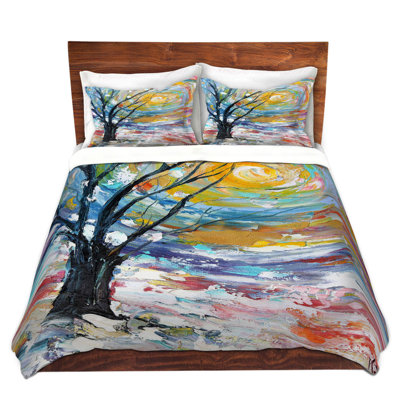 Ensemble de housse de couette de poésie winter