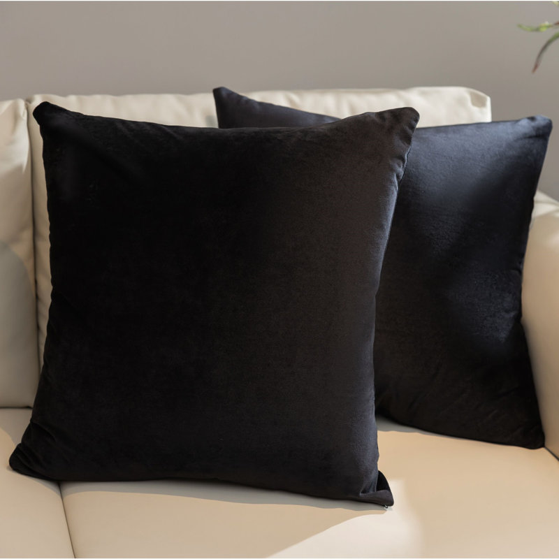 Throw Pillow, Black, 18" x 18"