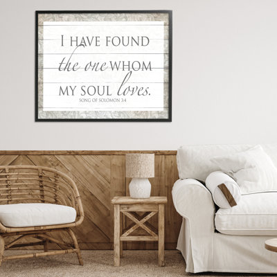 The One Whom My Soul Loves, giclée encadrée, design par SD Graphics Studio