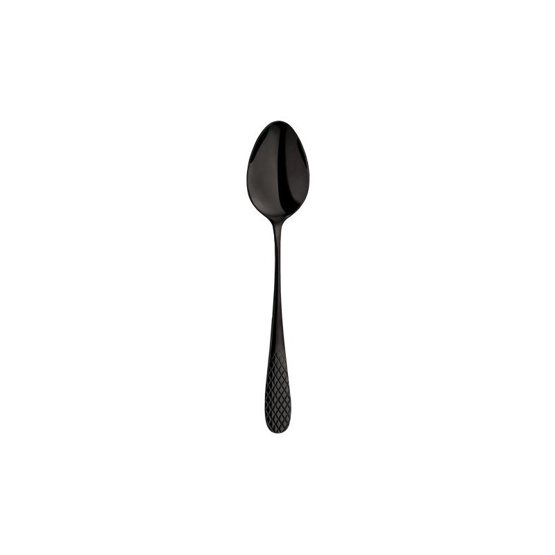 Julia Diamond Collection Stainless Steel Teaspoon, Black