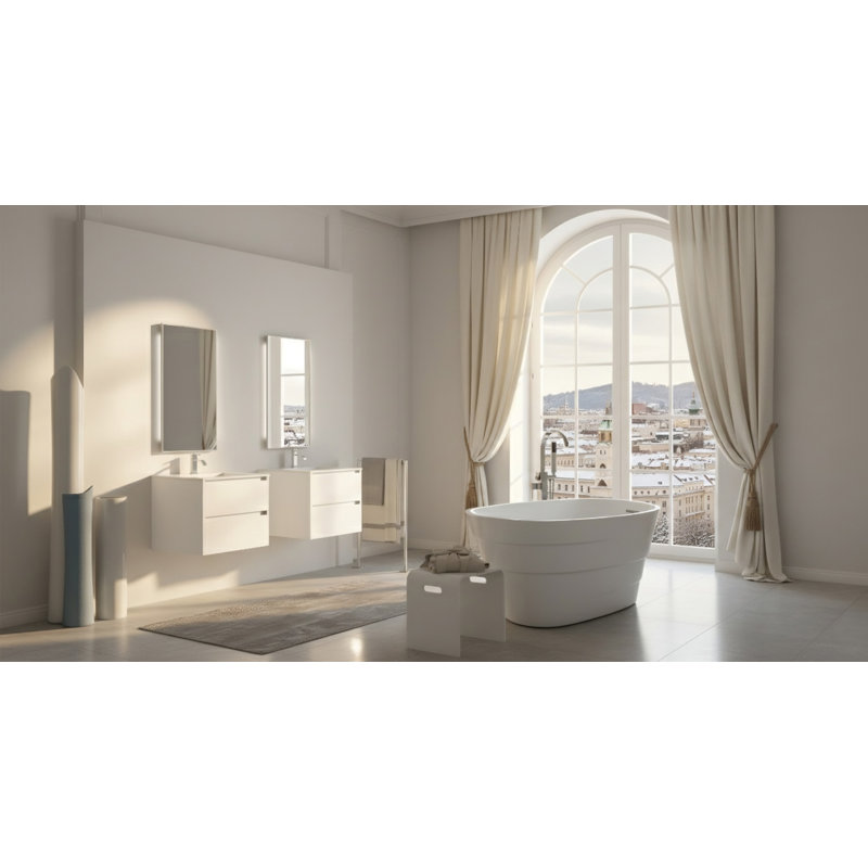 La Scala 58.25'' L Freestanding Soaking Bathtub