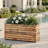 Galvanized Steel Metal Planter Box, Large Rectangular Planter Box with Drainage Holes, Modern Outdoor Planter Box for Indoor & Outdoor Use, Tall Plants, Flowers or Shrubs-1420004110-1430869433