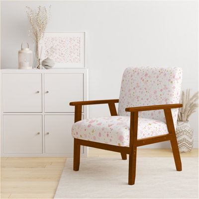 Chaise rembourrée abstraite avec accoudoirs Dew