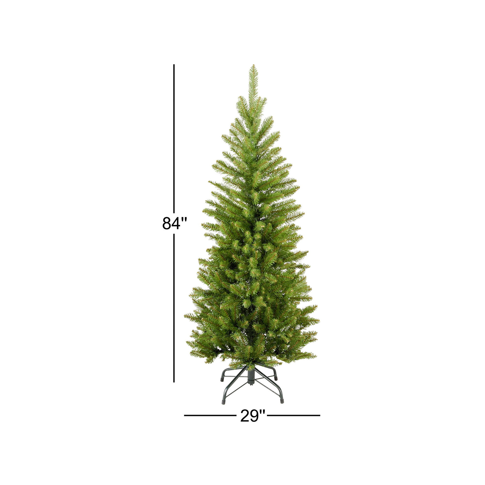 Kingswood Fir Slender Green Christmas Tree, 7' H