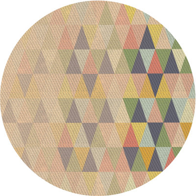 Tapis gris/crème à motifs