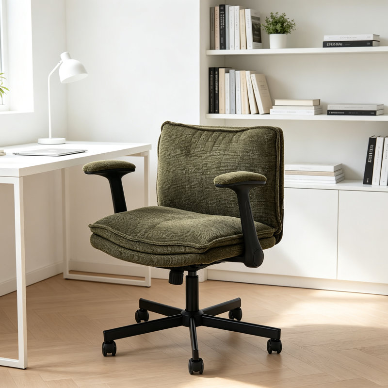 Marlow Home Co. Chenille Office Chair, Green