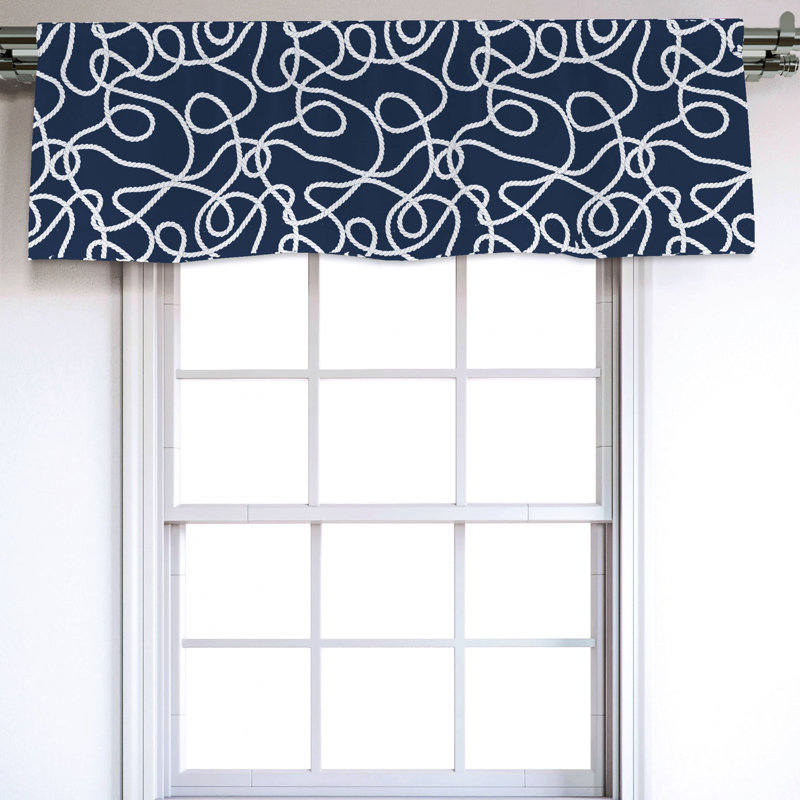 Sateen Abstract Ruffled Window Valance