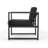 Stylish Outdoor Club Seat - Dark Gray Fabric Cushion For Outdoor, Aluminum, 27.64"D X 25.78"W 24.74"H Furniture Water- Seat,