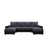 Dark gray/Black imitation leather-Sawana96/PU blac