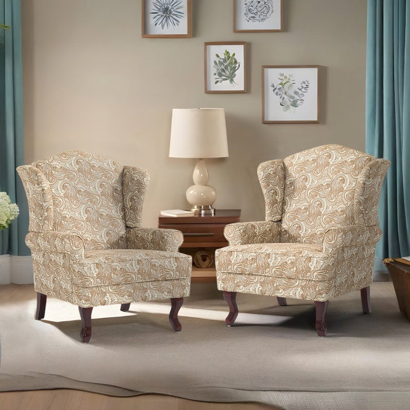 Upholstered Accent Chair, Paisley Sand