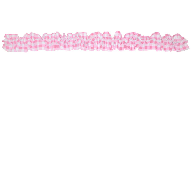 Cantonnière à carreaux sur mesure, L 120 po x L 9 po, Rose