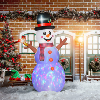 7.9' Christmas Inflatables Branch Hands Snowman w/ Colourful Light