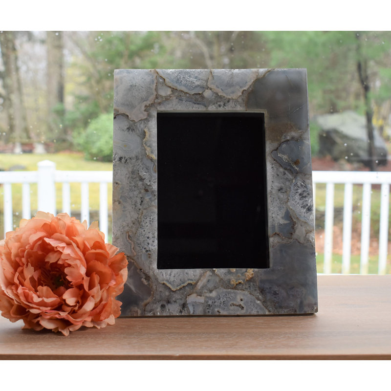 Grey Stone Embossed Picture Frame, 6.5" x 4.5"