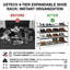 Range-chaussures en métal à 4 niveaux - Organisateur autoportant de grande capacité