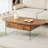Coffee Table With Double Drawers. The Board Surface Is MDF Sticker, And Both Sides Are  Tempered Glass. The Design Is Simple And Elegant, With Excellent Storage Functions.