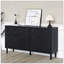 Cabine de rangement moderne en bois noir-428825355