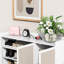 Armoire à chaussures avec tablettes réglables, tabouret