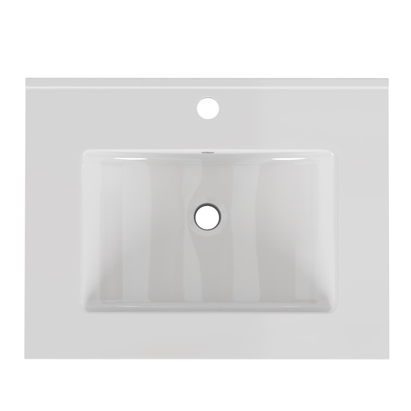 24-Inch Bathroom Ceramic Vanity Sink Tops