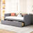 Gray Twin Daybed With For A Comfy Night And 2 Drawers An Ergonomic Drawers, Elegant Design-1707377778