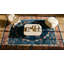 Tapis antique bleu et rouge en laine
