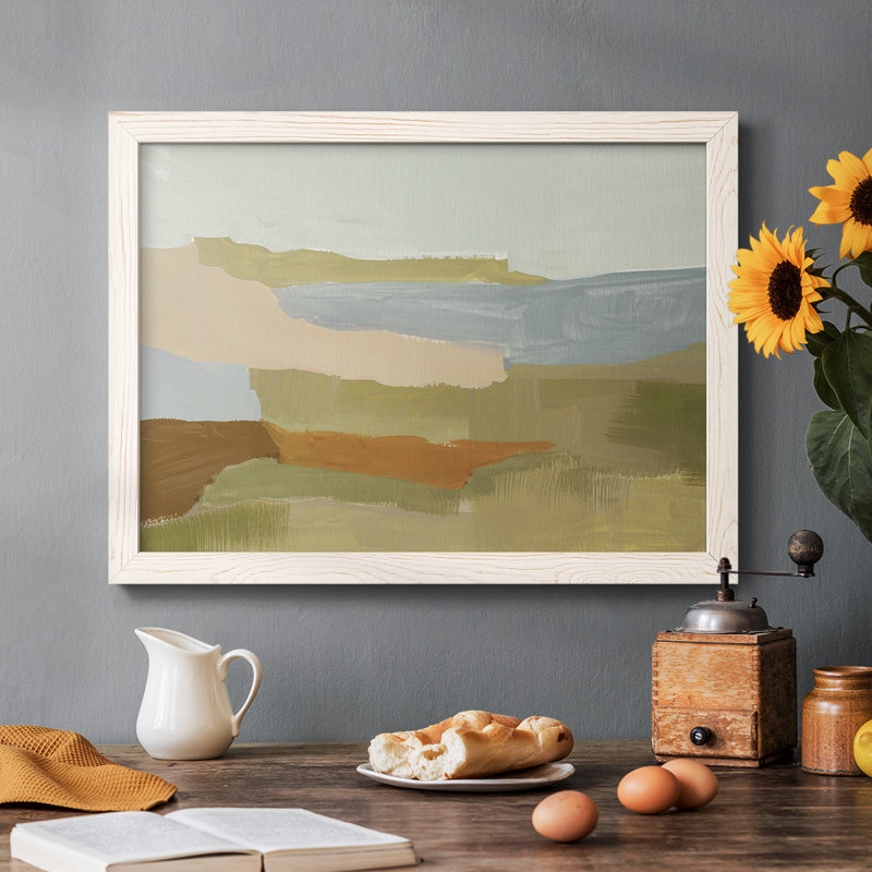 Stacked Landscape IV- Rustic Framed Gallery Wrapped Canvas, White Framed, 18" H x 26" W x 1.5" D
