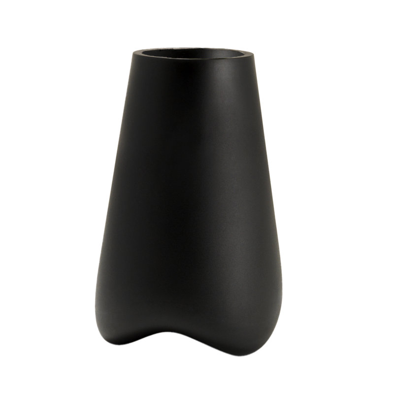 Pot de fleurs en résine Pal, H 39,25 po x l 21,75 po x P 21,75 po, Noir