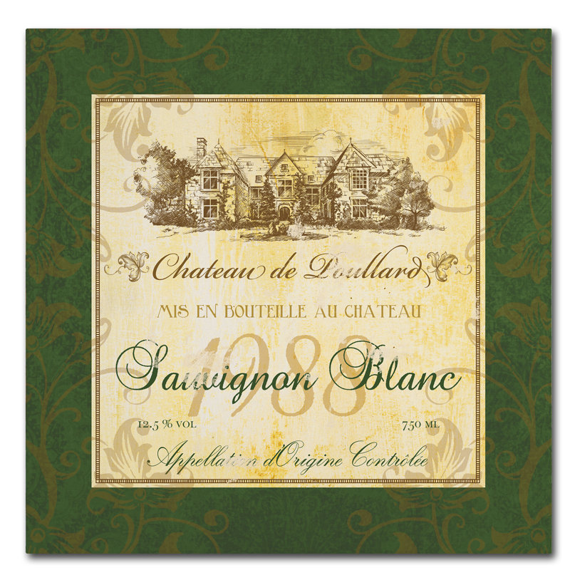 Fiona Stokes-Gilbert Green Framed Sauvignon Blanc Canvas Art