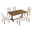 Ensemble de table de salle à manger 6 pièces Farmhouse-374623698-374623700
