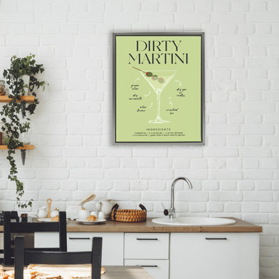 Cadre flottant vert Dirty Martini