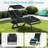 Zero Gravity Chair With Canopy, 500 Lb Heavy-Duty Adjustable Reclining Lounge Chair With Cushion, Pillow & Cup Holder, Foldable Outdoor Patio Recliner-1408656037