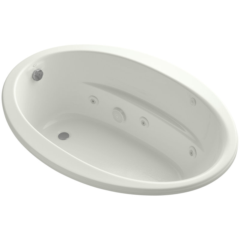 Sunward 60" x 42" Undermount Whirlpool Bathtub, Dune, No