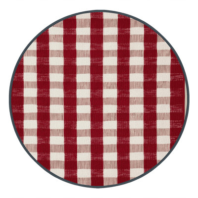  Tapis lavable à carreaux vichy