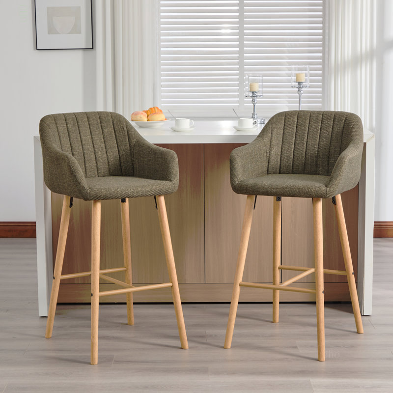 Ensemble de 2 tabourets de bar Modern, Green