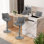 Tabouret de bar réglable en polyuréthane