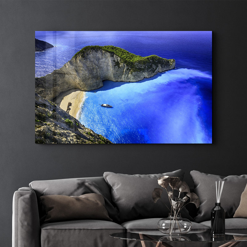 Peinture murale élégante en verre trempé 18,1 po x 28,3 po | 100% verre trempé, épaisseur: 0,16 pouce | Imprimé UV pour des couleurs éclatantes et une durabilité | Parfait pour la décoration intérieure et l'esthétique moderne
