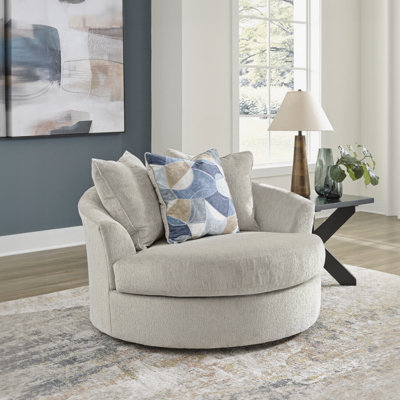 Gwenith Upholstered Swivel Accent Chair