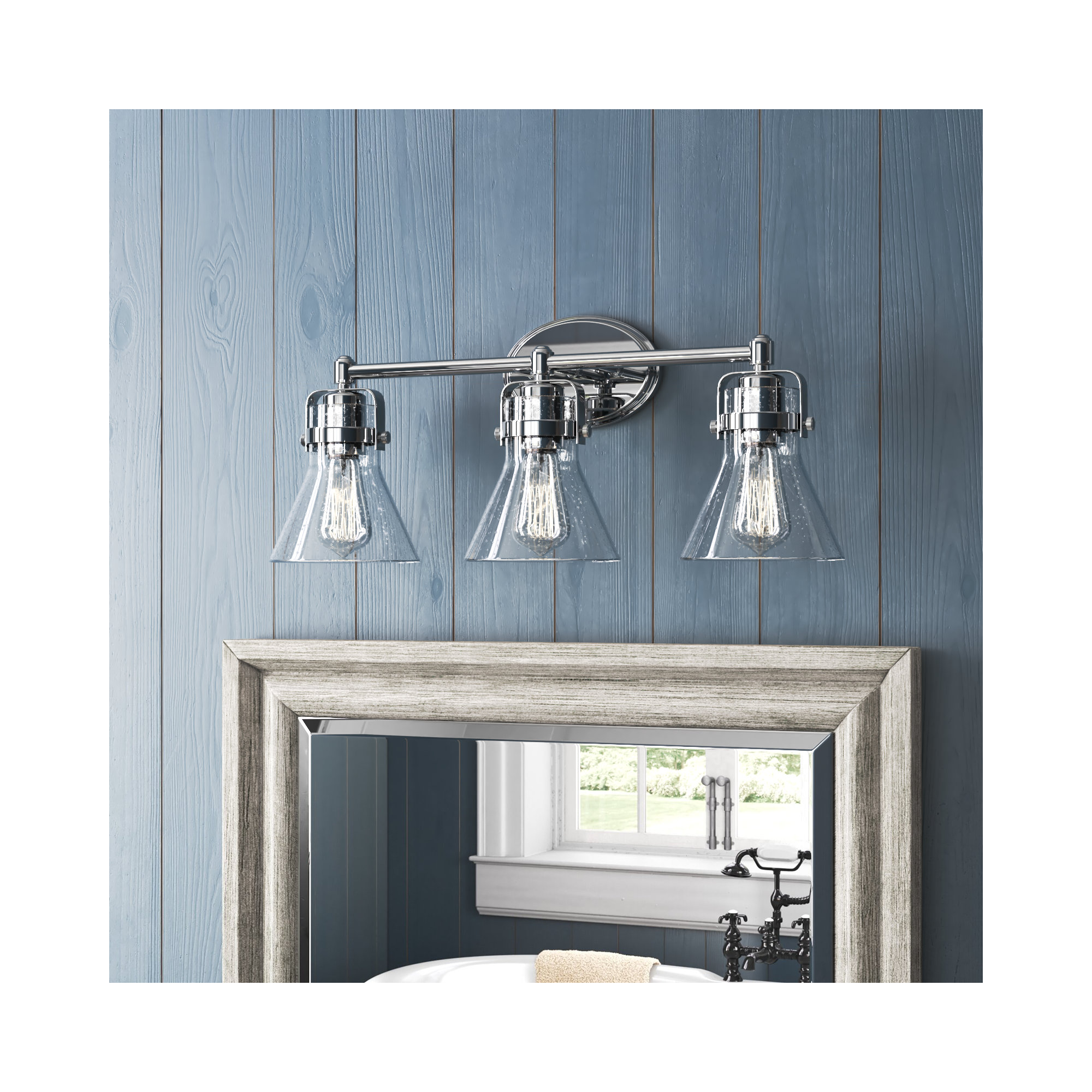 Urbana Seeded Dimmable Vanity Light, Polished Chrome, No, 3