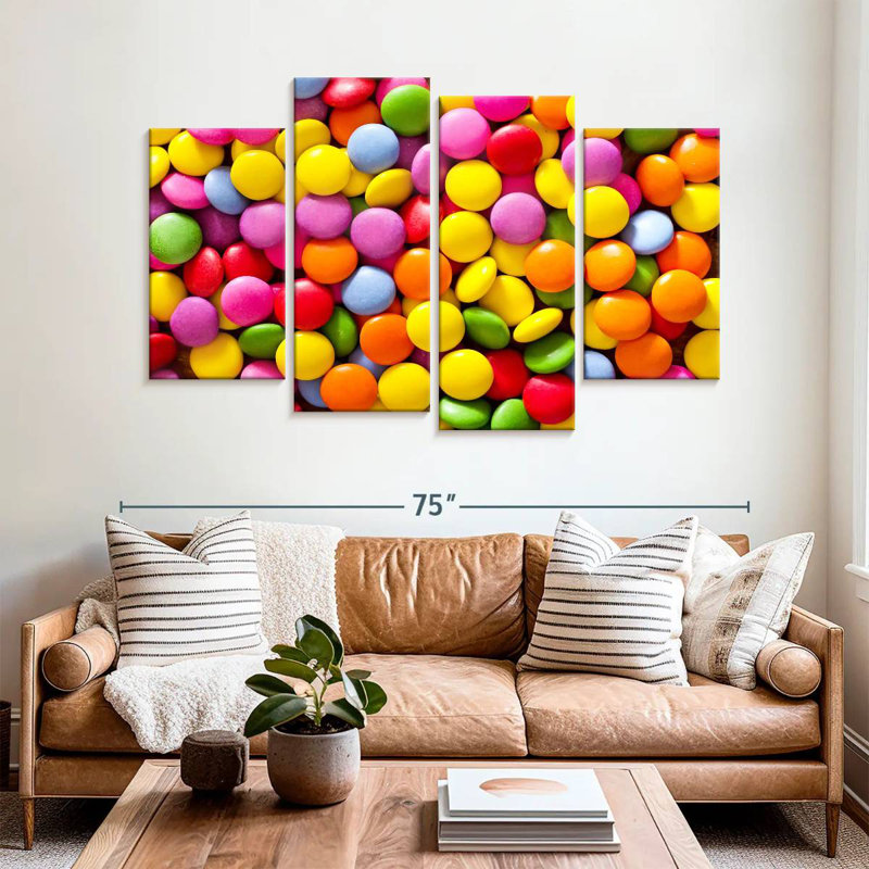 Bonbons colorés Yarlin, H 42 po x l 68 po