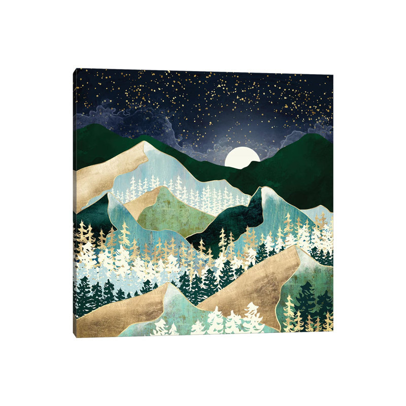Printemps nuit - impression, Toile tendue, H 18 po x l 18 po x 1,5 po
