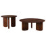 Hemel 2-piece Solid Wood Coffee and End Table Set Brown
