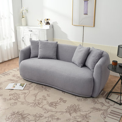 Alwigh Modern Sofa Upholstered Sofa Arm Chair Couch Sofa Convertible Sofa With 4 Pillows