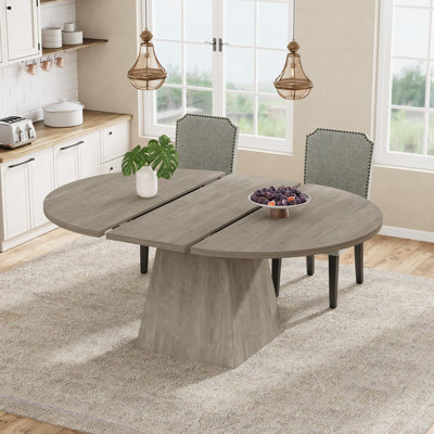 Table de salle à manger extensible peu encombrante pour 4 à 8 personnes - Feuilles cachées - Pieds en métal robustes - Tablette de rangement - Table de salle à manger moderne