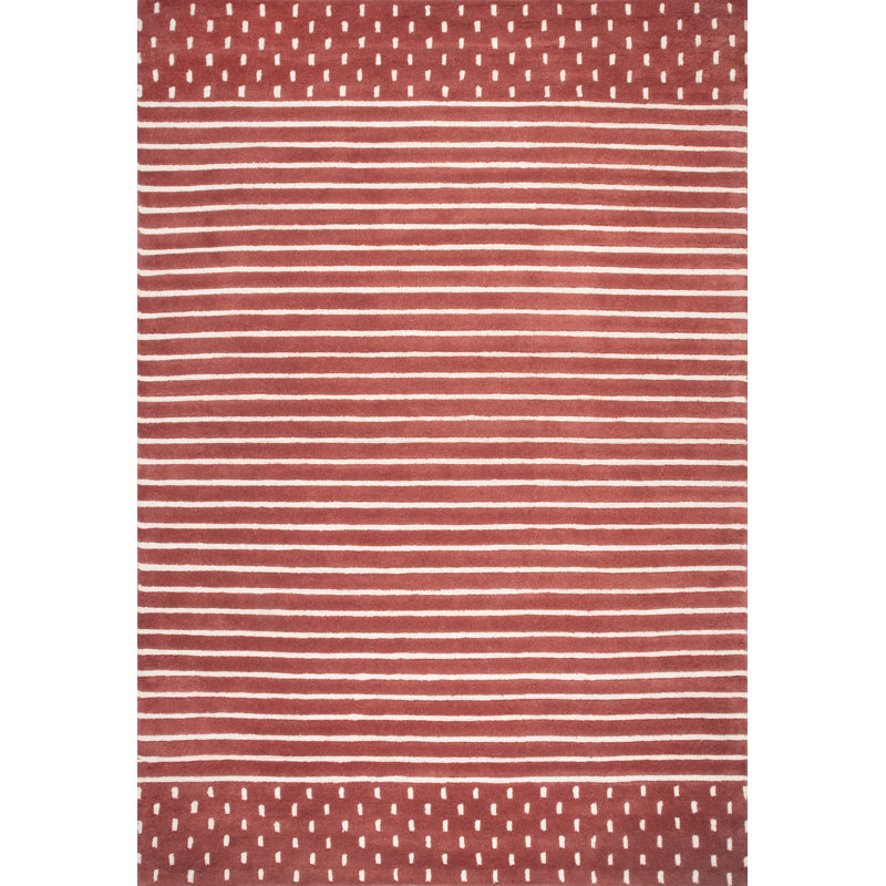 Tapis rouille en laine Clarita, Rectangle 9 pi x 12 pi