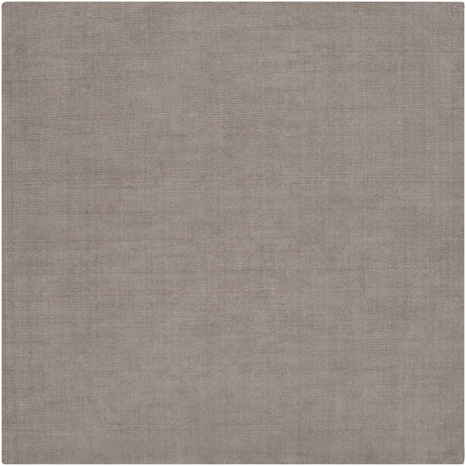 Crowe Dark Gray Hand-Loomed Striped Wool Rug, Square 9'9"